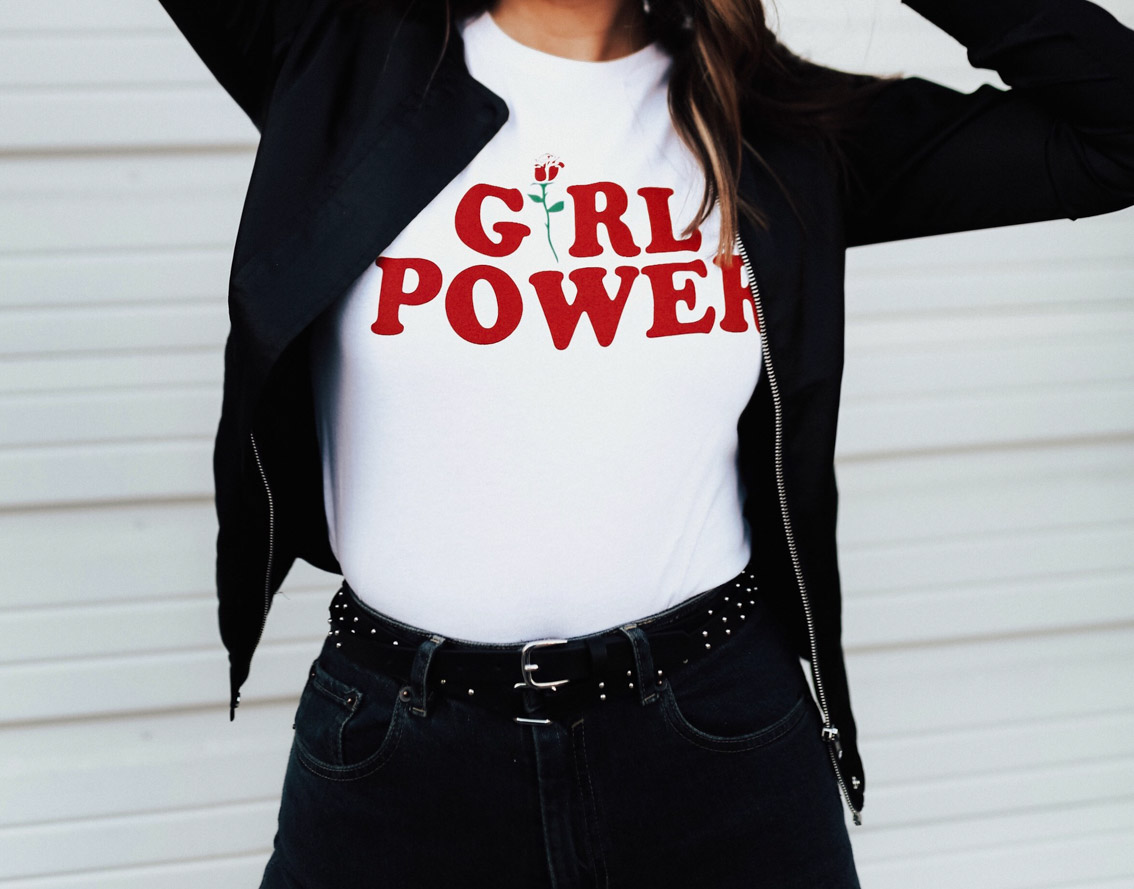 Life & Personal Style Blogger, Jenna Boron of Balance and Chaos, shares Why Collaboration is Greater Than Competition + 4 Tips to Help You Stop Comparing -- Girl Power Tee by The Style Club LA