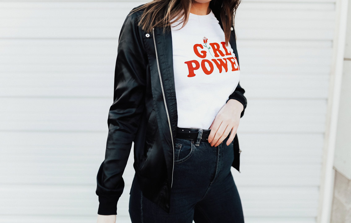 Life & Personal Style Blogger, Jenna Boron of Balance and Chaos, shares Why Collaboration is Greater Than Competition + 4 Tips to Help You Stop Comparing -- Girl Power Tee by The Style Club LA