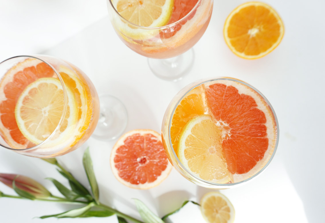 Pittsburgh Blogger, Jenna Boron of Balance and Chaos, shares a Summer Rosé Citrus Sangria cocktail recipe