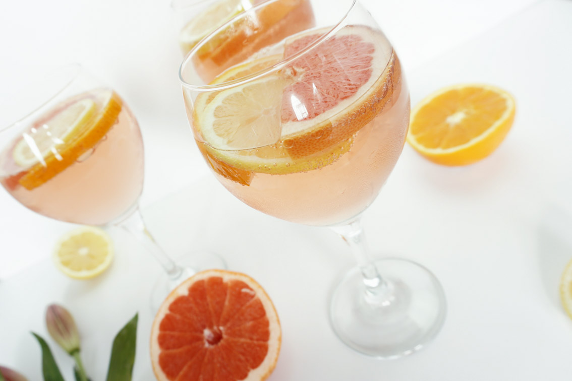 Pittsburgh Blogger, Jenna Boron of Balance and Chaos, shares a Summer Rosé Citrus Sangria cocktail recipe