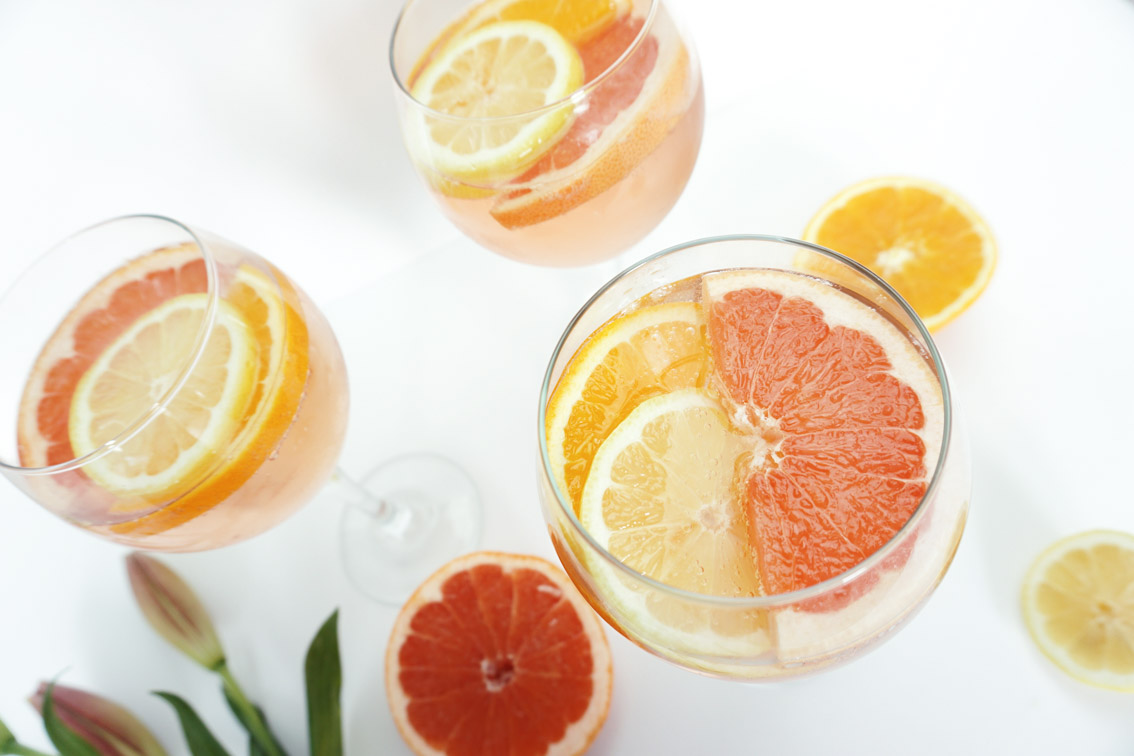 Pittsburgh Blogger, Jenna Boron of Balance and Chaos, shares a Summer Rosé Citrus Sangria cocktail recipe