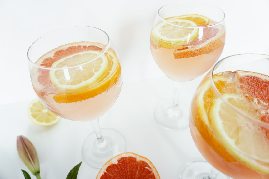 Pittsburgh Blogger, Jenna Boron of Balance and Chaos, shares a Summer Rosé Citrus Sangria cocktail recipe