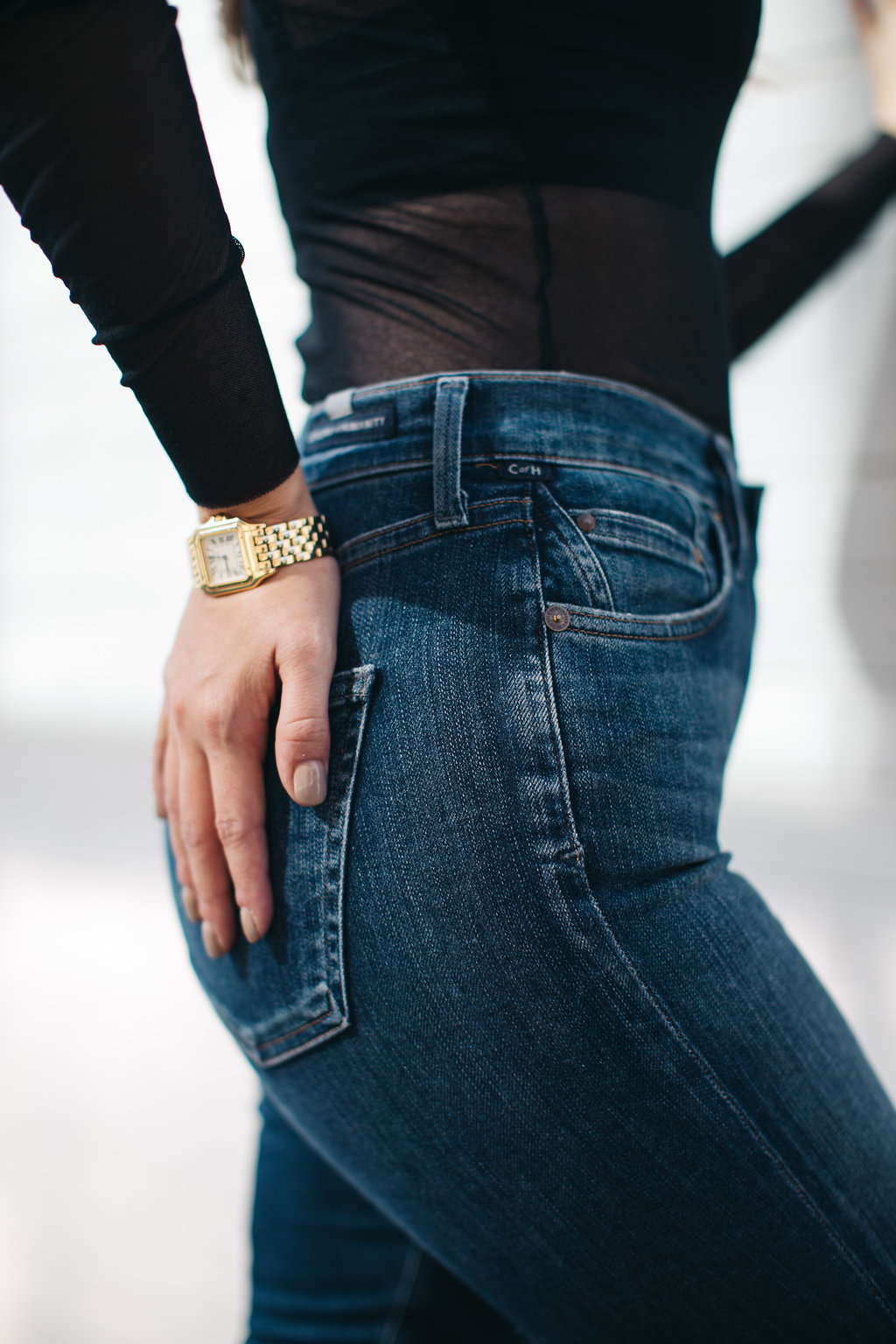 Jenna Boron of Pittsburgh Life and Personal Style blog, Balance and Chaos, wearing Cartier Panthère watch and discussing goal setting for 2018
