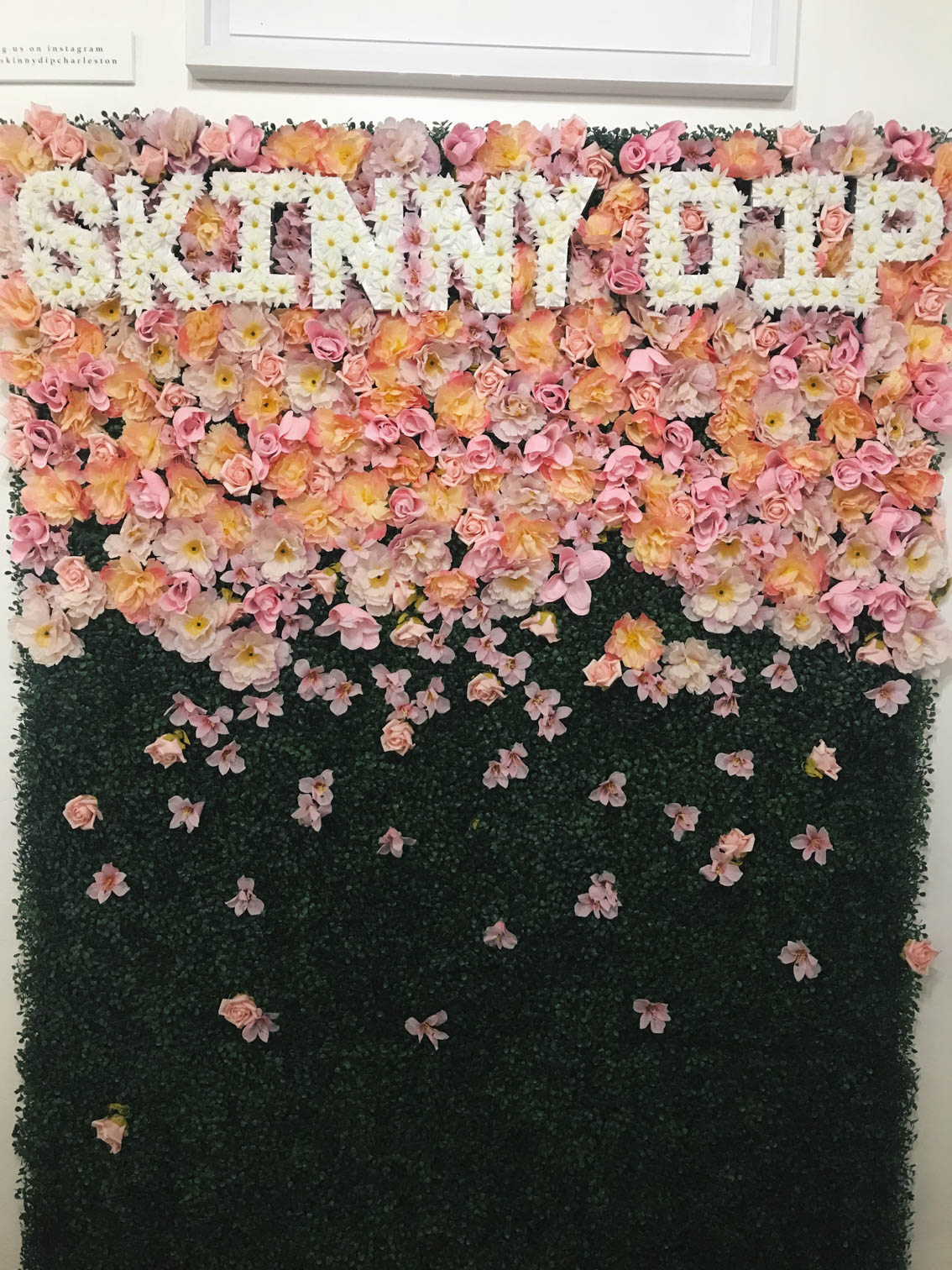 Skinny Dip Flower Wall Charleston, SC