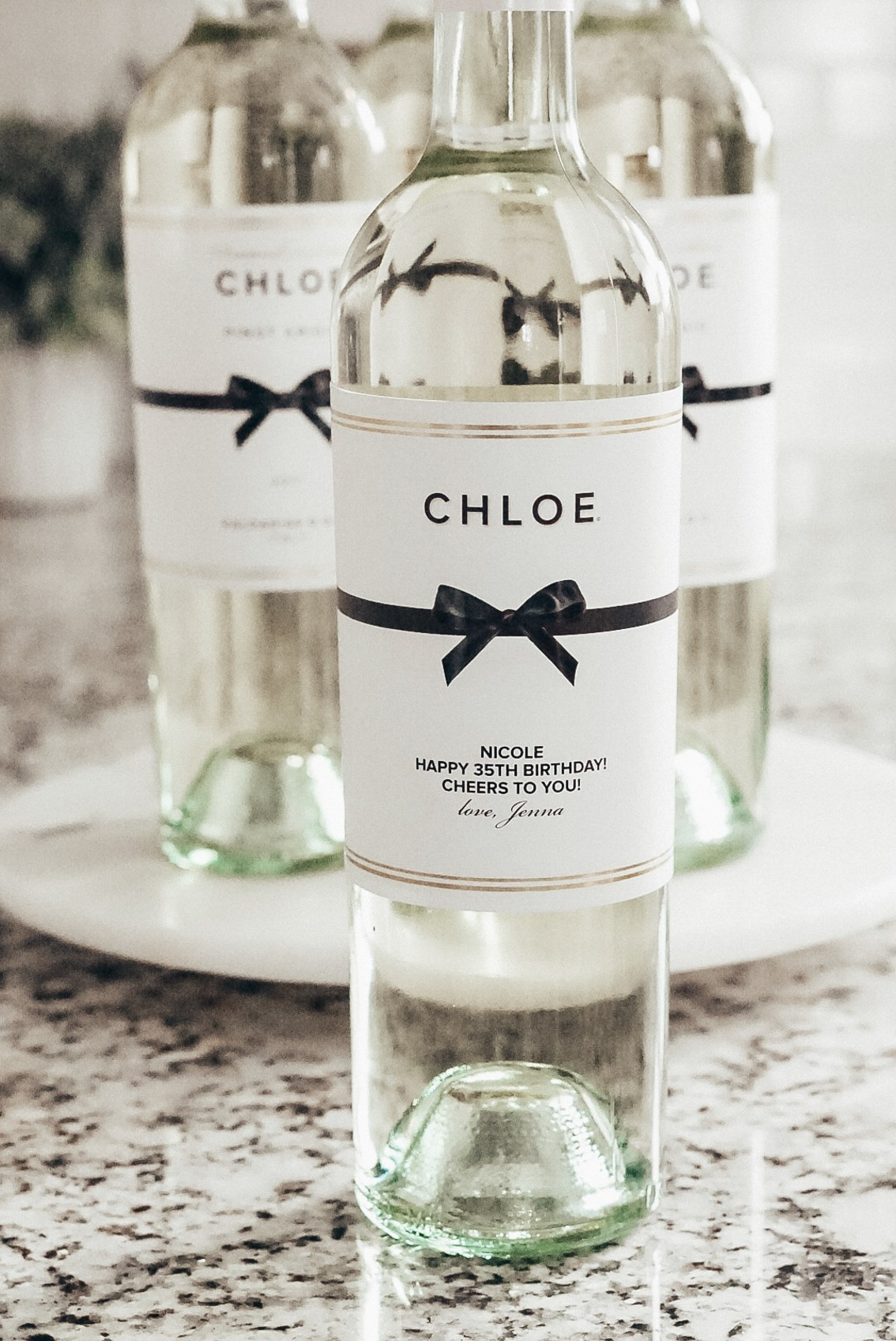 chloe wine custom labels