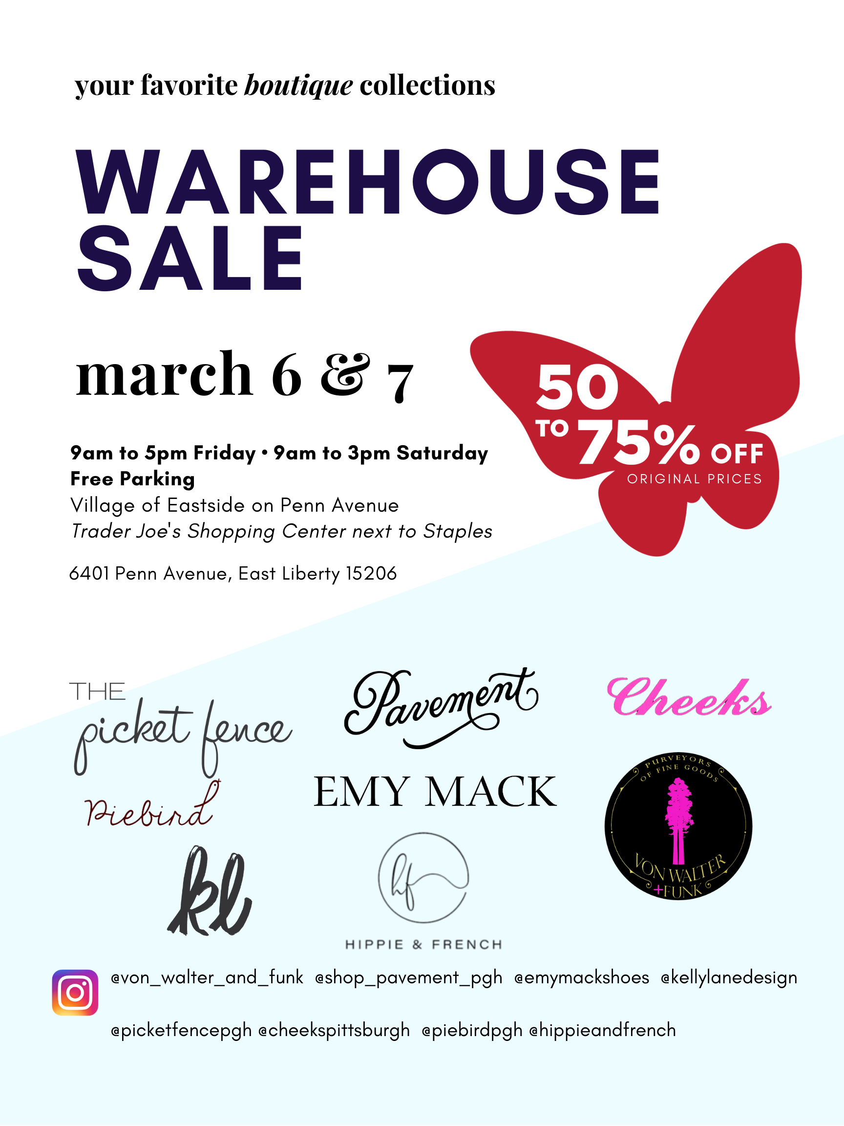 Pittsburgh Boutique Warehouse Sale