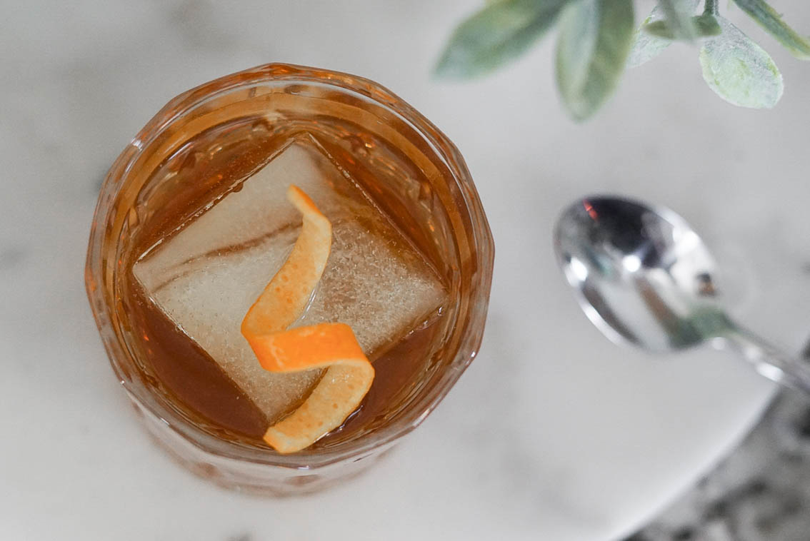 Old Fashioned Recipe With Orange Garnish