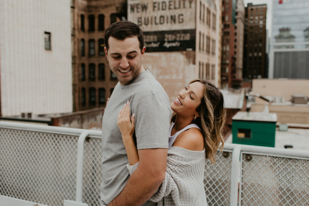 cardigan sweater engagement photos