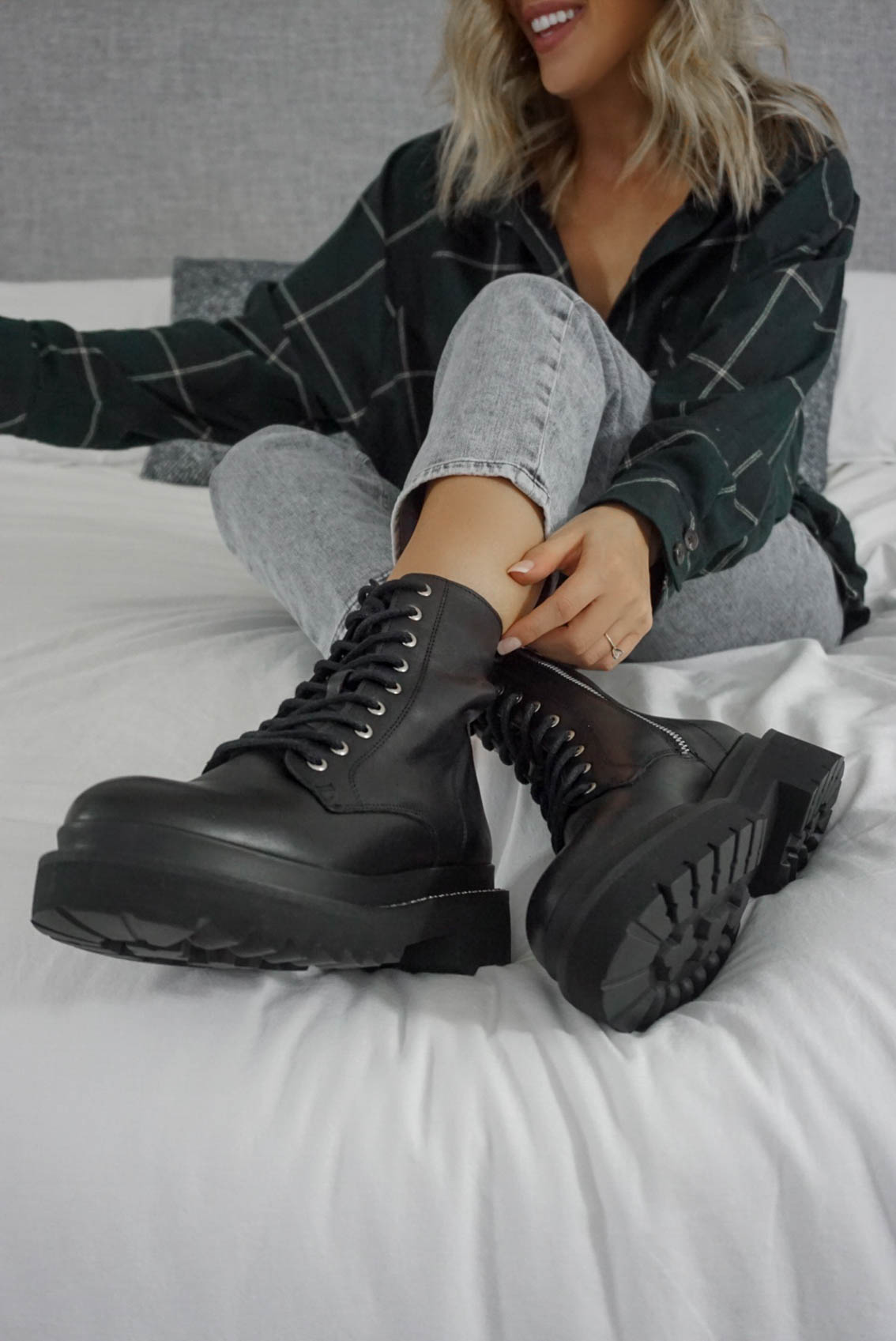 Steve madden combat on sale boots