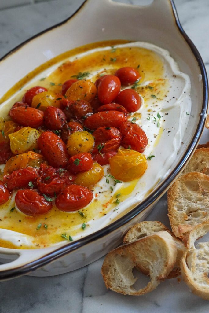 Creamy Feta Dip With Roasted Tomatoes - Balance &amp; Chaos
