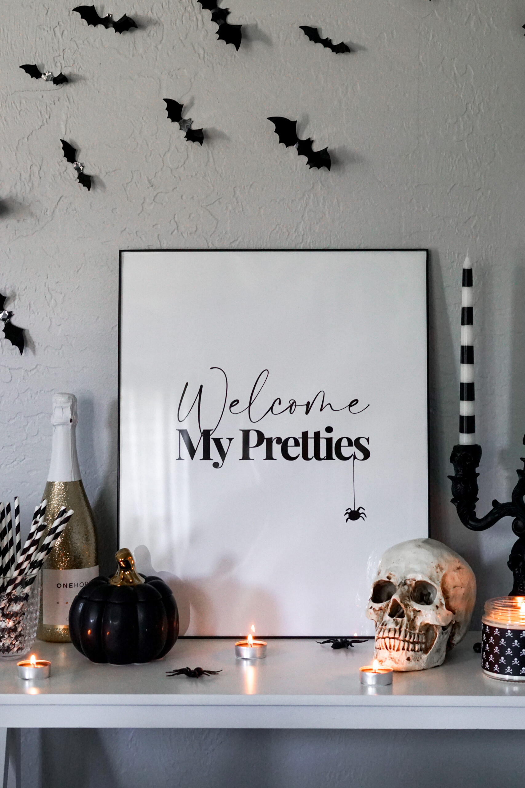 halloween sign welcome my pretties