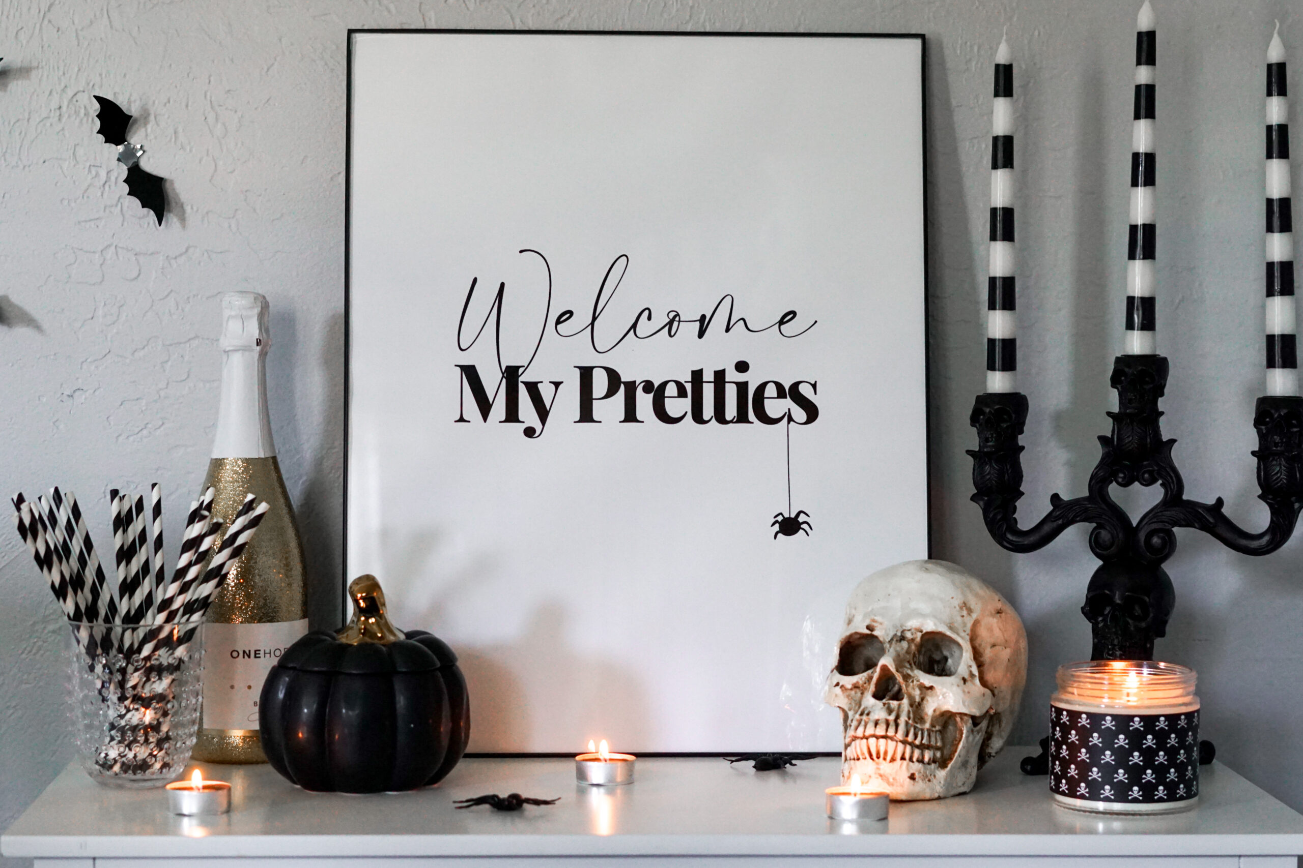 halloween sign welcome my pretties