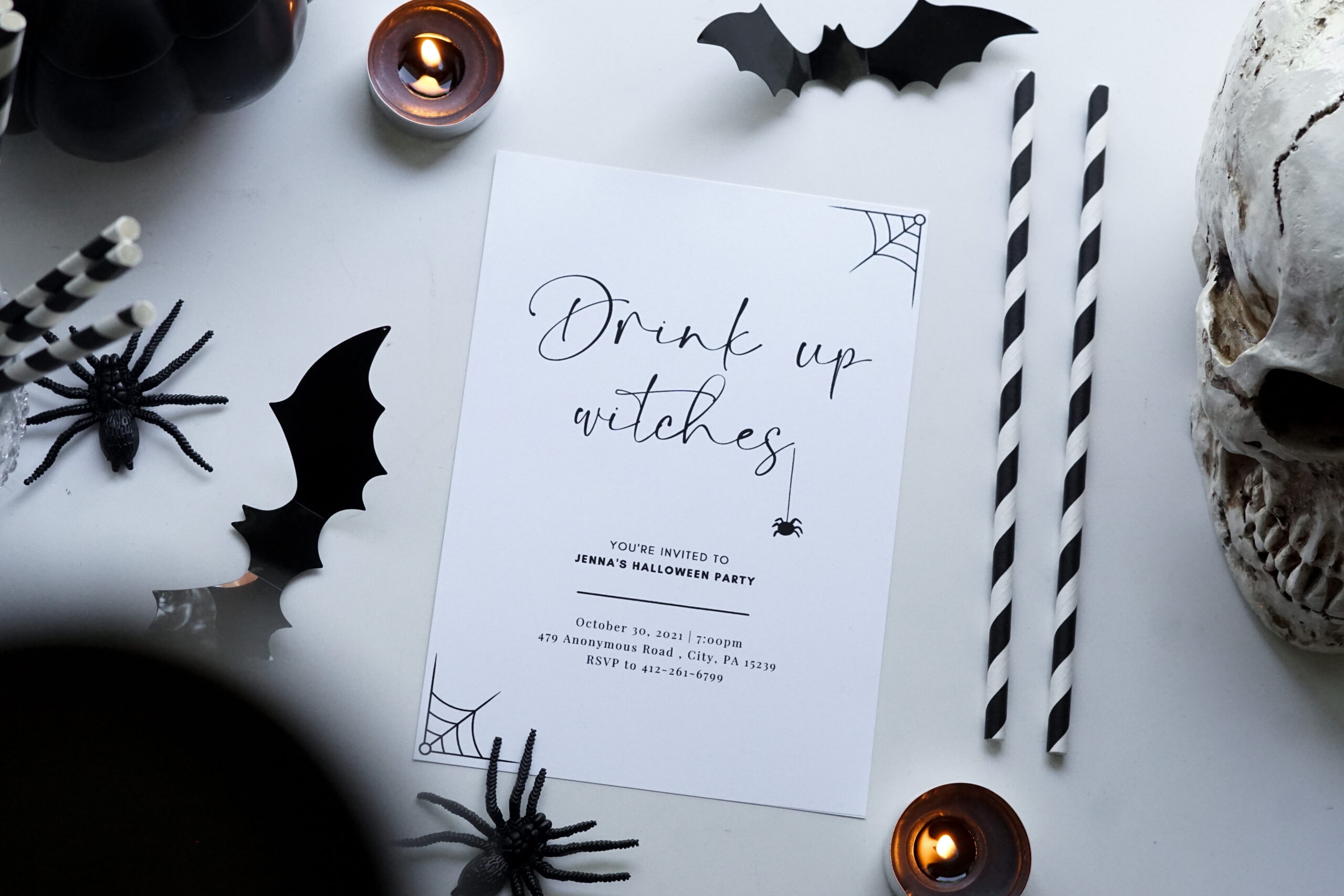 drink up witches invitation halloween