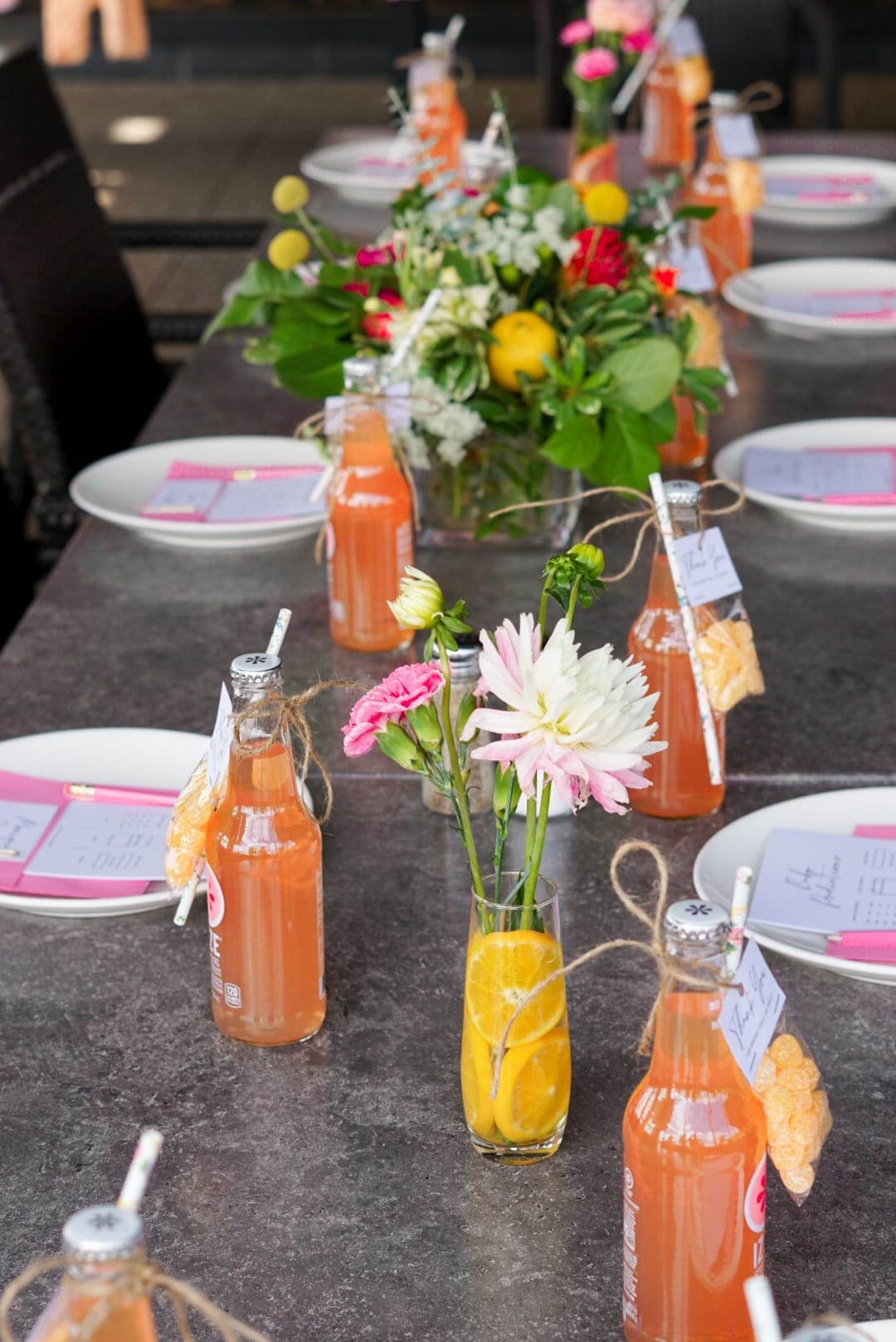 summer baby shower theme citrus florals